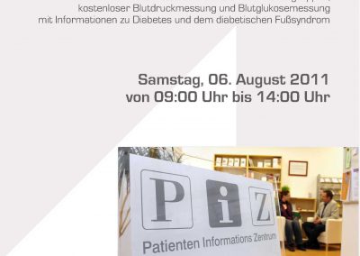 Diese Abbildung zeigt den Einladungsflyer zum Tag der offenen Tür am Patienten-Informations-Zentrum des Klinikums Bielefeld